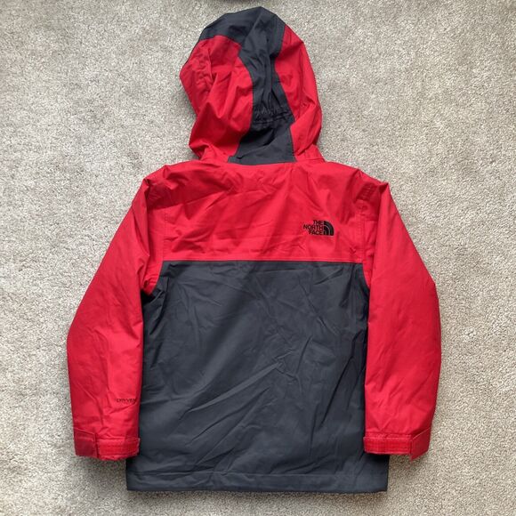 North Face 3 in 1 Jacket Set Boys XXS 5 Dryvent Fleece Inner Rain Colorblock Red - Picture 8 of 13